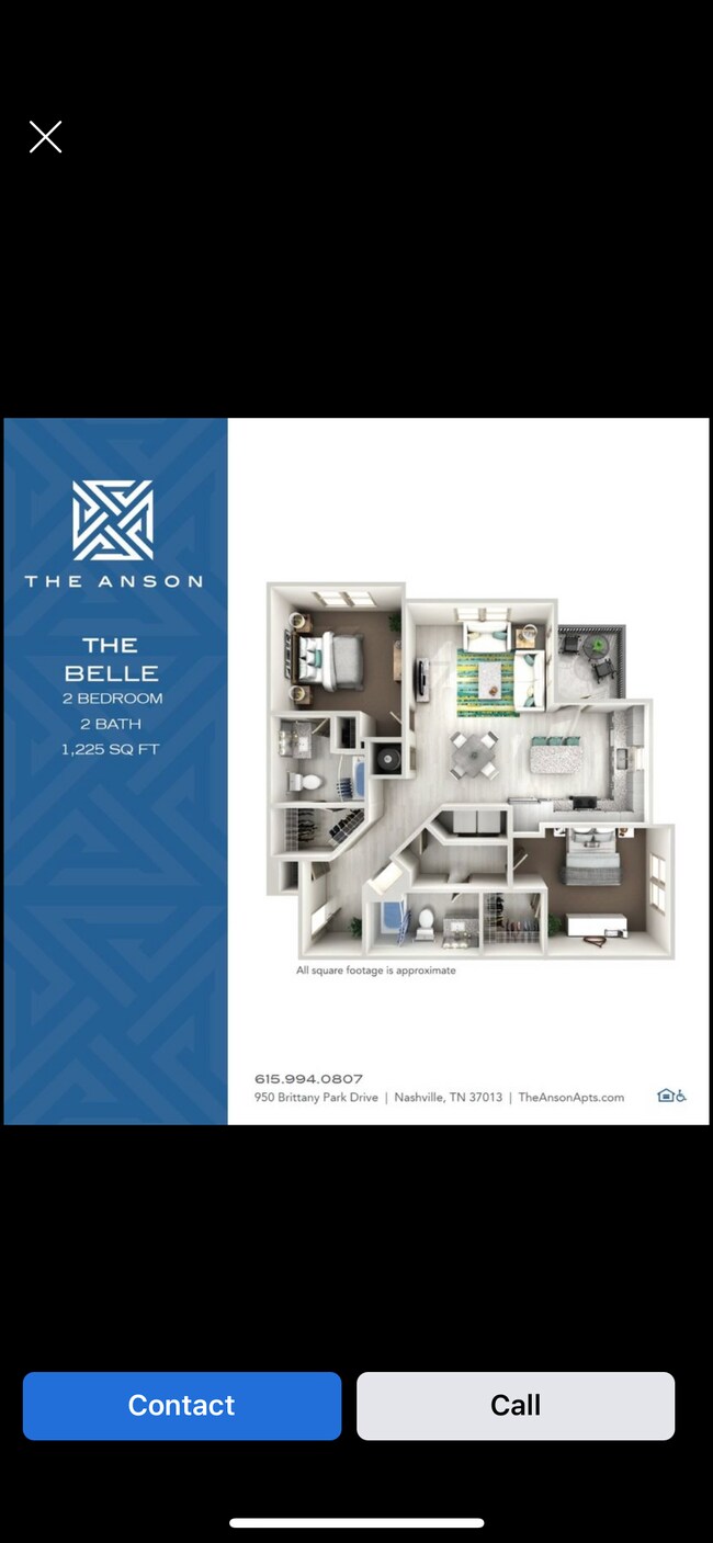 This is the layout of the apartment for rent - 951 Brittany Park Dr