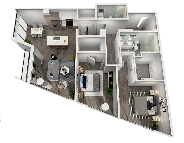 C2 Alina 1317 sq ft 2-2 - Aspire Post Oak