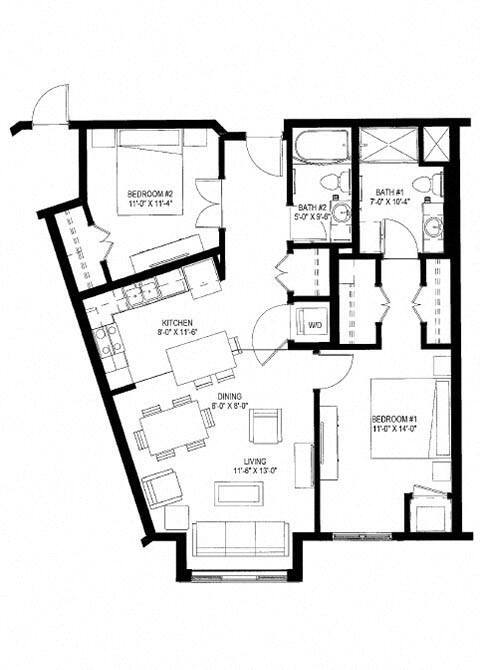 Floorplan - The Legends of Cottage Grove 55+ Apartments