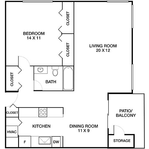 Floorplan - Willow Bend Apartments