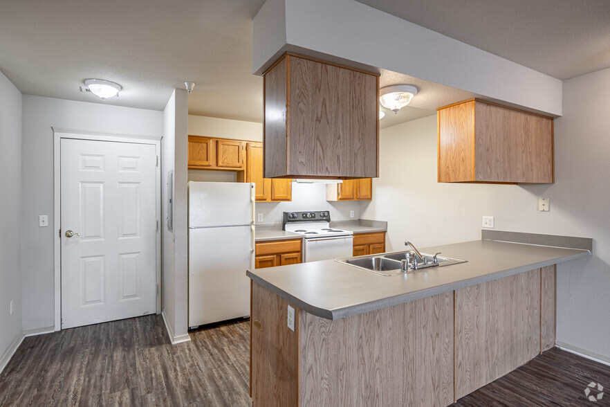 1BR, 1BA - 607SF - Kitchen - Wedington Place Senior Apartments