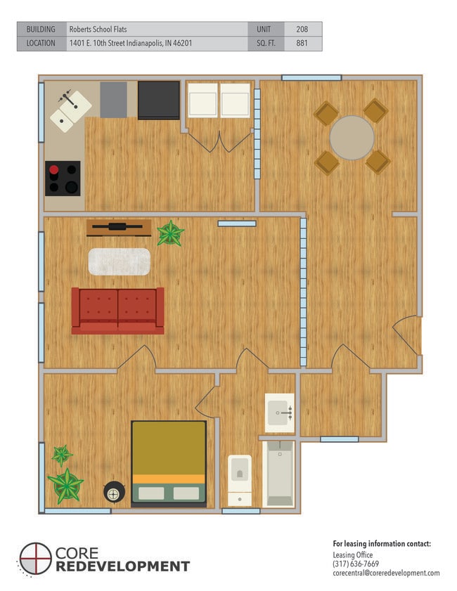 Floorplan - Roberts School Flats