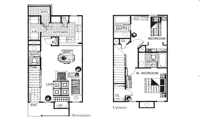 2BR/2.5BA Plan B - The Farrington Apartments