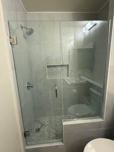 Newly remodeled shower and restroom - 3654 Queen Anne Way