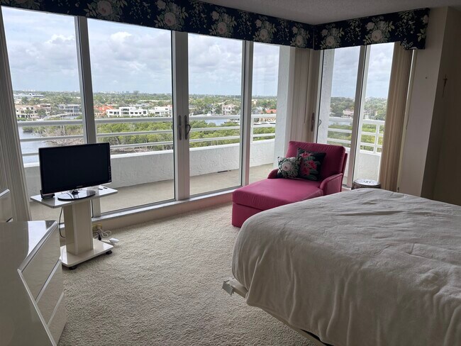 southwest corner view from primary bedroom - 4201 N Ocean Blvd