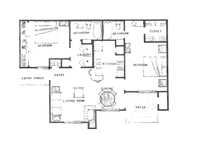 2 Bedroom / 2 Bath 987sqft - Community Place