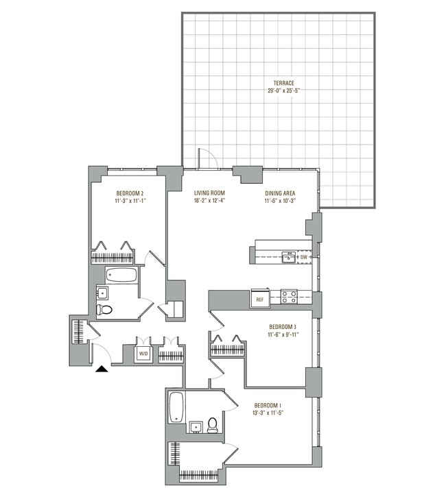 Floorplan - Hoyt & Horn Apartments