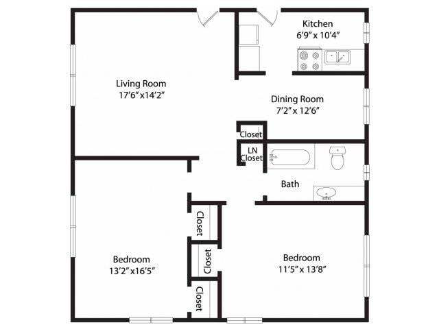 Floorplan - Wedgwood Apartments