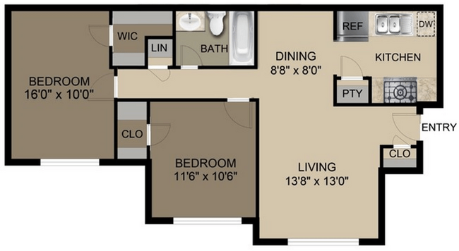 Floorplan - Briar Cove Apartments