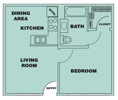 1BR/1BA - Heritage Oaks Senior Apartments