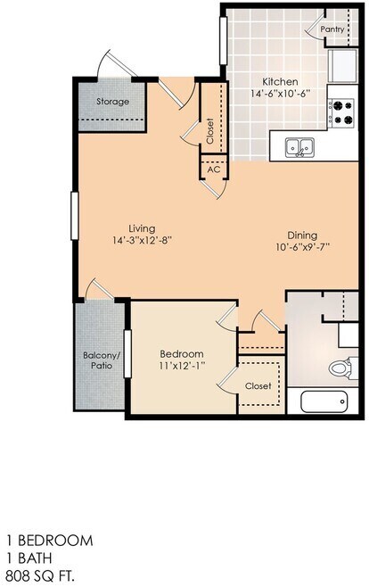 1BR - Shadow Forest Apartments