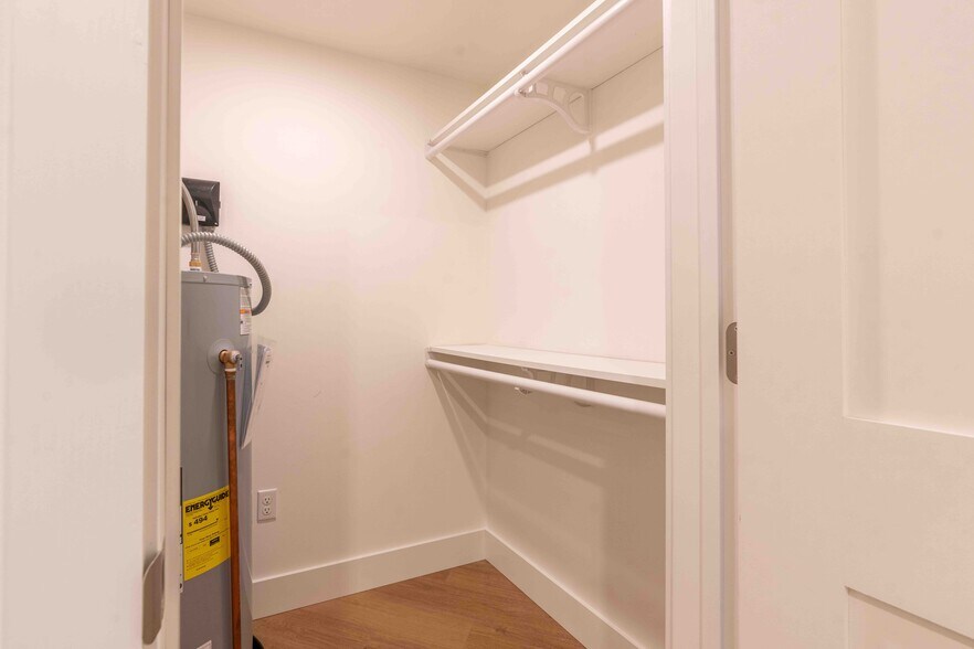 Walk-in closet with water heater - 517 18th St