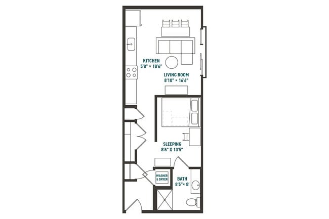 Stellar Large Plus Studio 601 - Northside Apartments