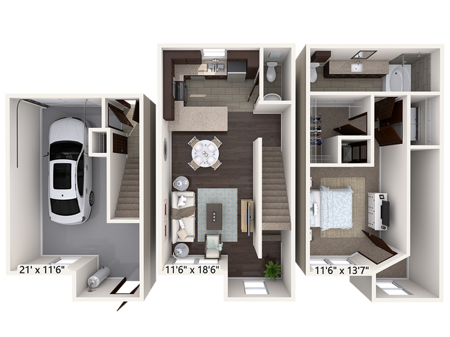 Floorplan - The Townhomes at Lake Park