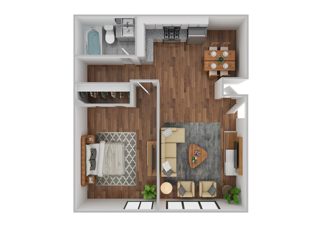1 bed Floorplan - Ventnor Flatz