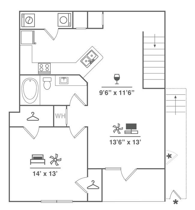 1 Bedroom | 1 Bath | 885 SF - The Adley Craig Ranch Apartments