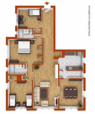 3BR/2BA - The Dalmar