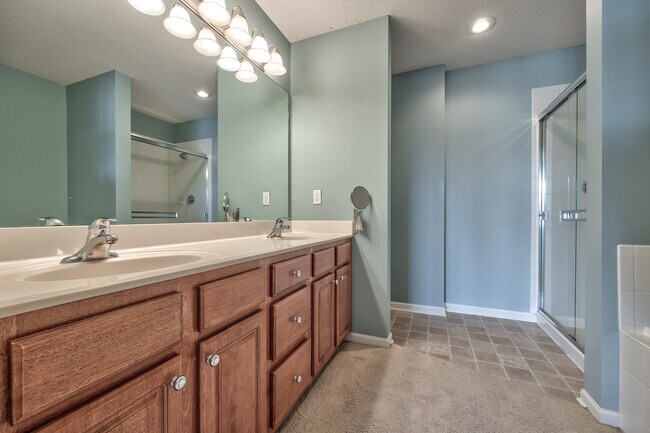 main bath double vanity - 22613 W 72nd Ter