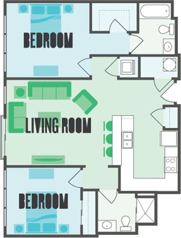 Floorplan - Monmouth Row Apartments