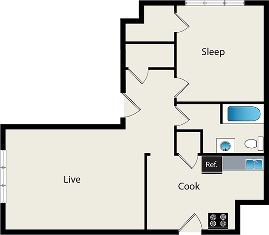 Floorplan - Reside on Irving Park