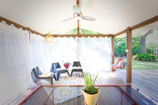 Backyard outdoor living area - 1201 W Oltorf St