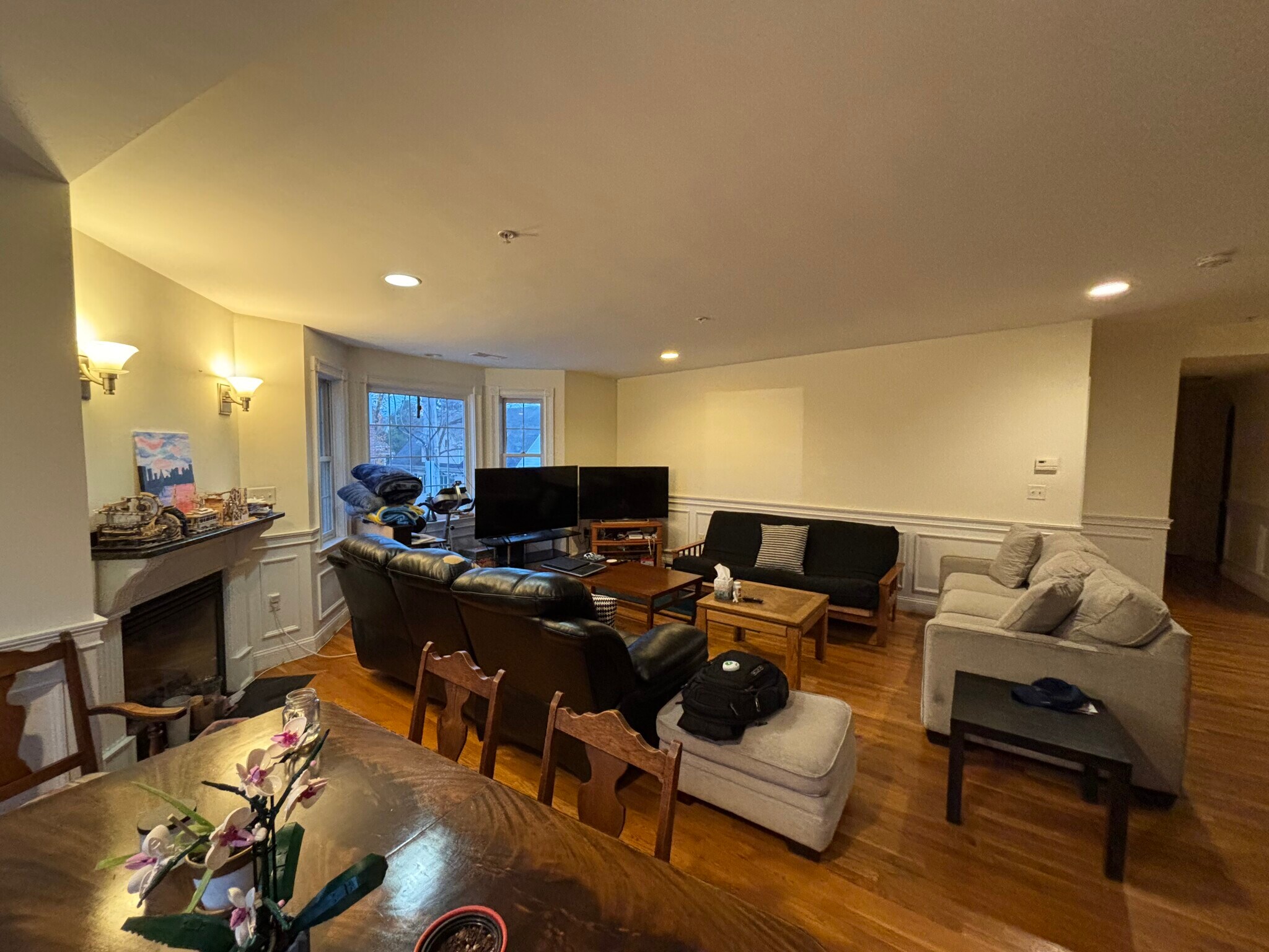 Sun drenched living room and dining area - 1328 Broadway