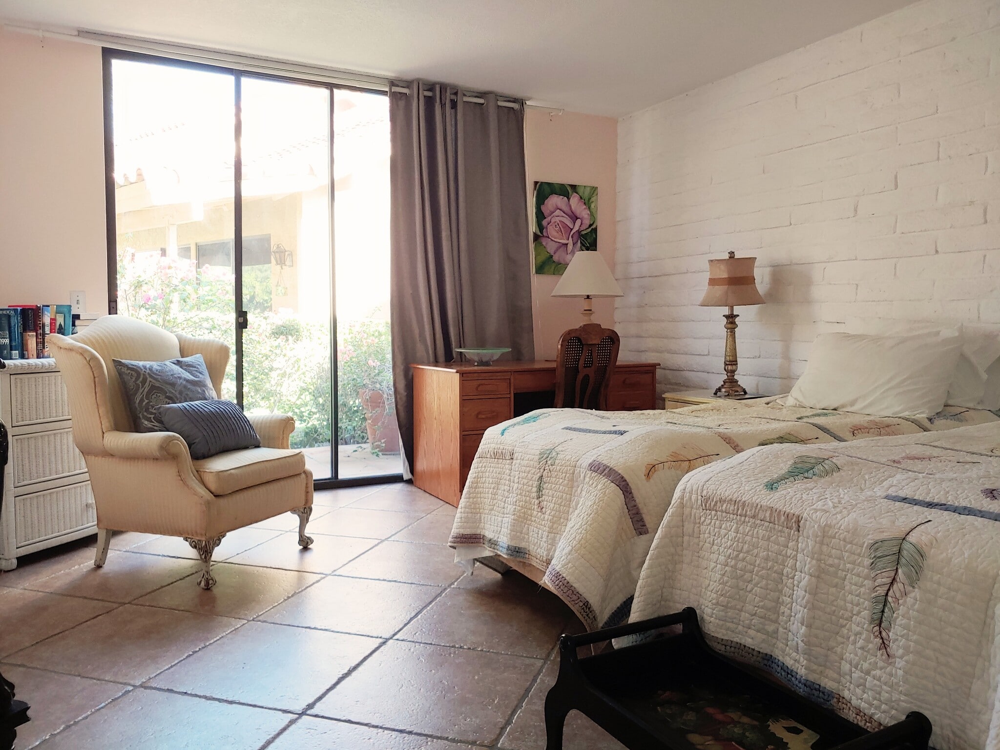 Back Guestroom Looks Out at Patio & Pool - 69940 Los Cocos Ct