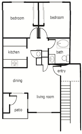 2BR/1BA - Creekbridge Apartments