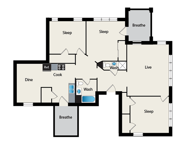 Floorplan - Reside on Irving Park