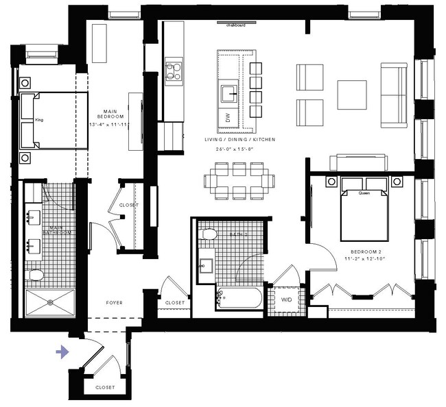 Floorplan - Peabody School Apartments