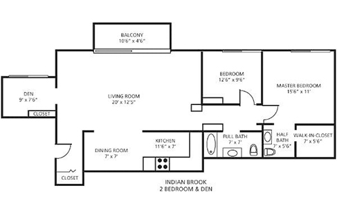 Floorplan - Indian Brook Apartments
