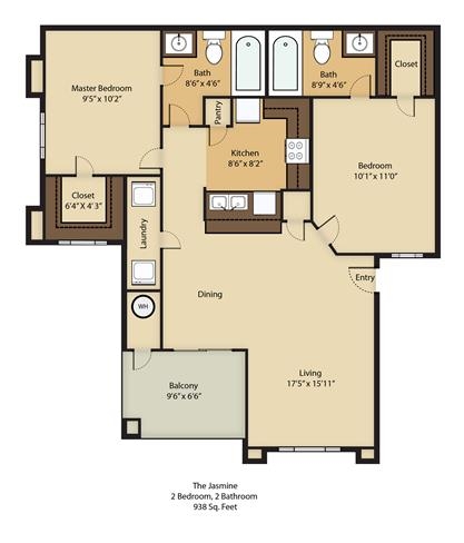 2BR/2BA - Ascent at Silverado Apartment Homes