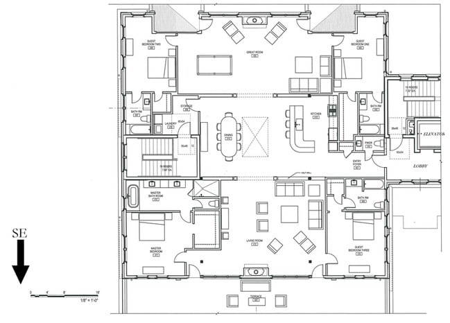 Floor Plan - South Hamptons (Penthouses) - The Tiber