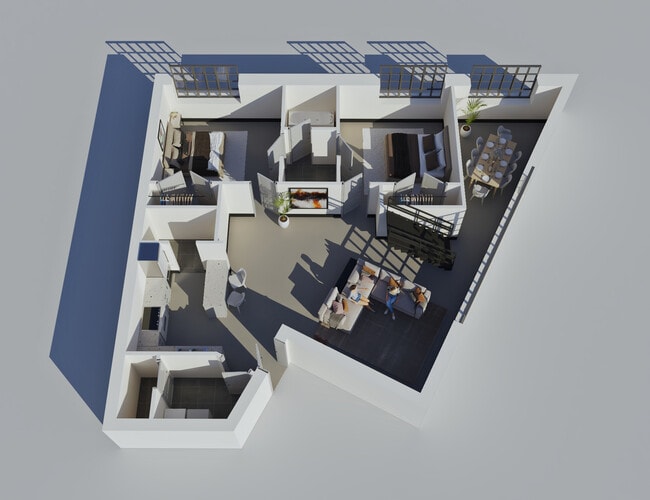 Standard 4 Bedroom, 2 Bathroom Ground Floor - LL Sams Apartments