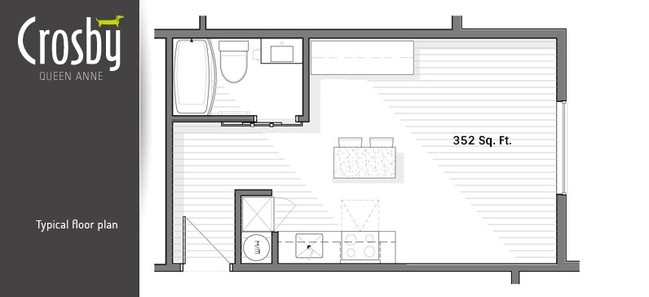 Studio - Crosby Queen Anne  Apartments