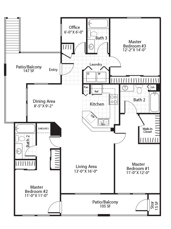 Floorplan - Alta Vista Apartments