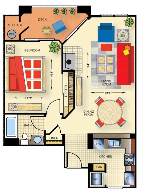 Building Photo - Meridian TOP FLOOR Furnished 1 bed | 1 bat...