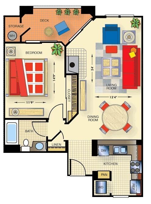 Building Photo - Meridian TOP FLOOR Furnished 1 bed | 1 bath condo with Strip and High Roller view.
