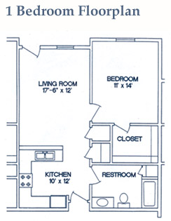 1 Bedroom Floorplan - Elliott Place Senior Living