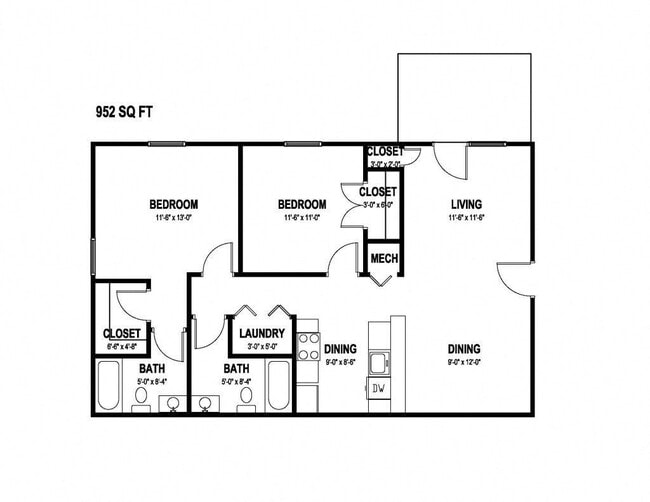 Floorplan - Greenbrier Apartments