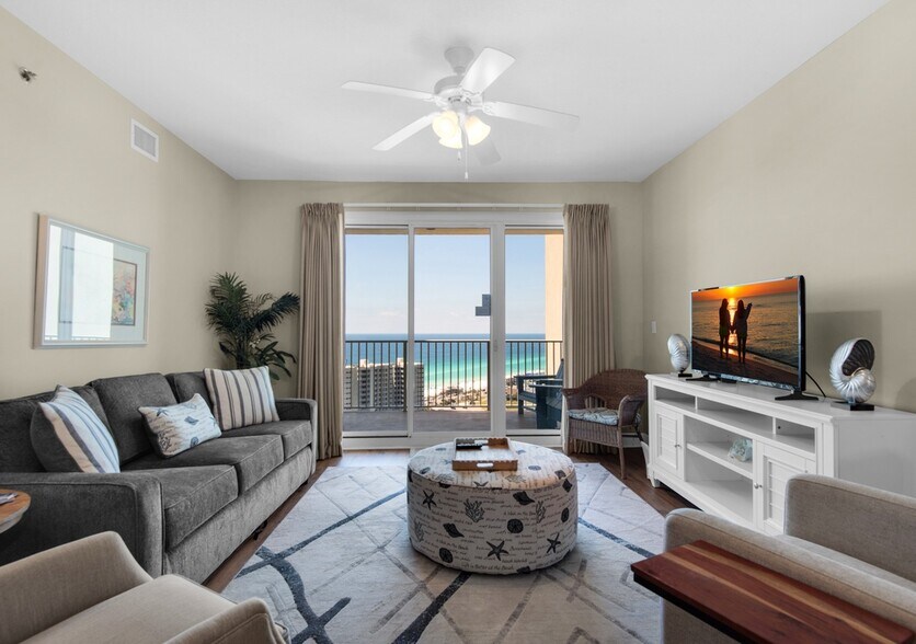 Ariel Dunes II 2103 Living Room - 122 Seascape Dr