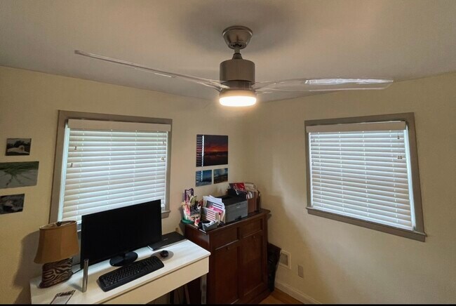 Guest bedroom/office with new lucite fan/light - 122 Sterling Ave