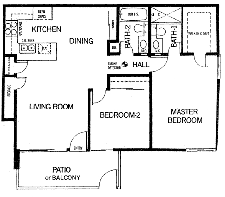 2BR/2BA - Villa Del Sol Apartments
