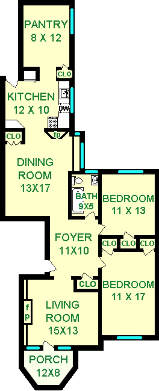 Richardson Two Bedroom Floorplan - The Old Heidelberg