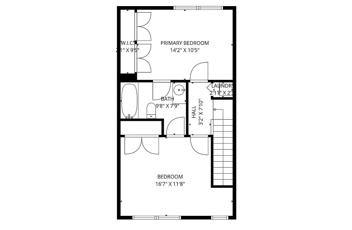 Floor Plan (Bedroom) - 207 Roundhouse Ct