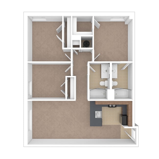 The Springs - 3 Bed, 2 Bath, 1002 sq. ft. - The Springs Apartments