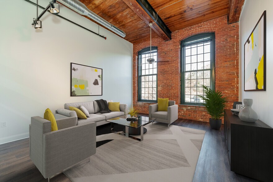 1 BR, 1BA loft AE floor plan - River Lofts at Ashton Mill in the desirable Cumberland, RI!