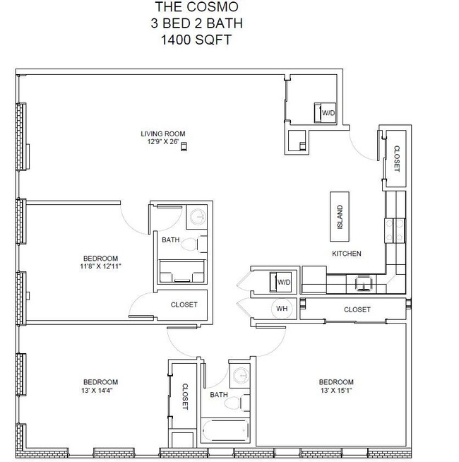 Floorplan - O'Donnell Apartments