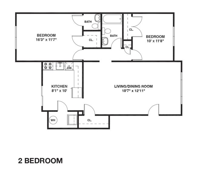 Floorplan - Bridgewater Oaks Apts