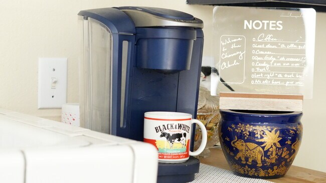 Stay comes with a Keurig coffee. Help yourself! - 4160 Barrett Rd